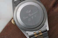 Rolex Datejust Ref.16233 18k Gold and Steel c.1988 Owned by WW2 Hero DFC Winner.